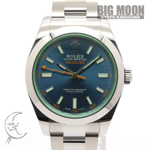 ロレックス　ミルガウス　Zブルー グリーンサファイア